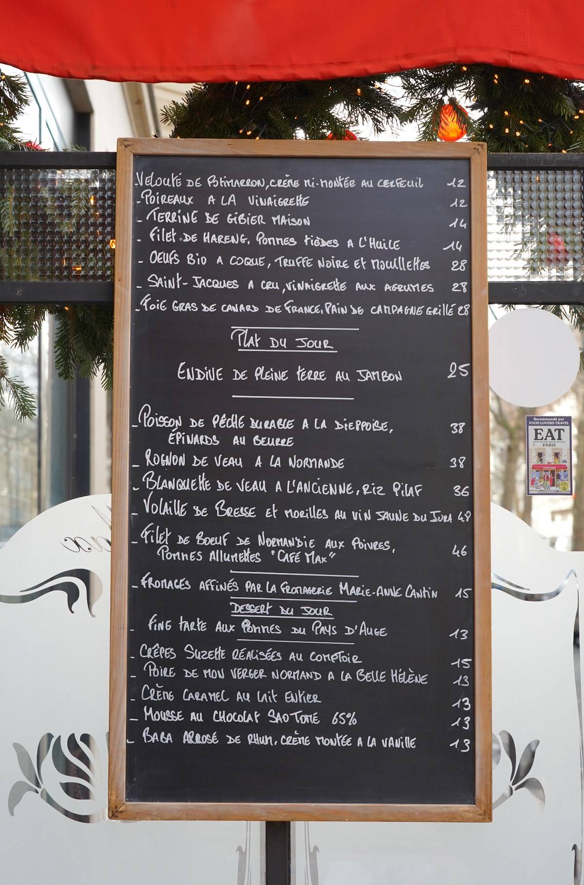 Menu de Café Max