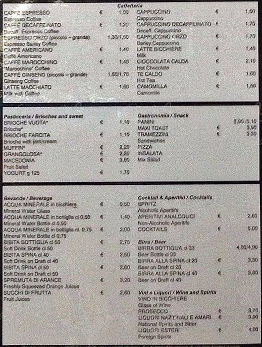 Menu de Mokà