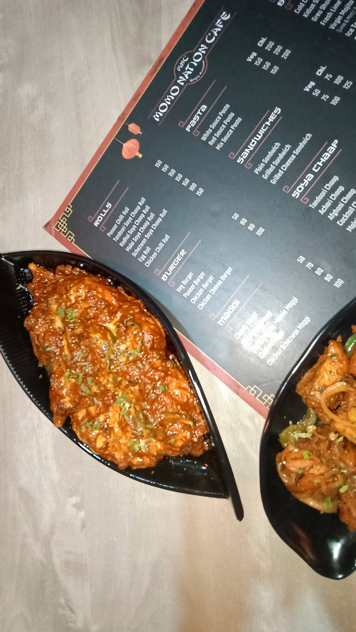 Momo Nation Cafe menu