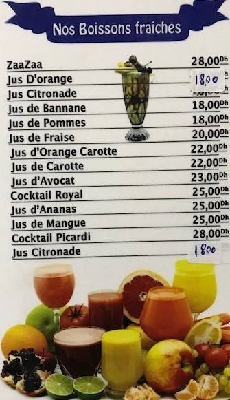 Menu de Café Picardi