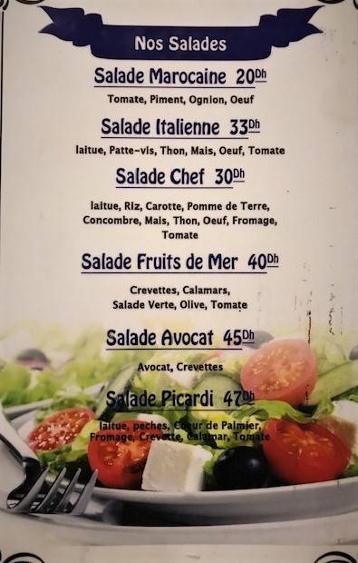 Menu de Café Picardi