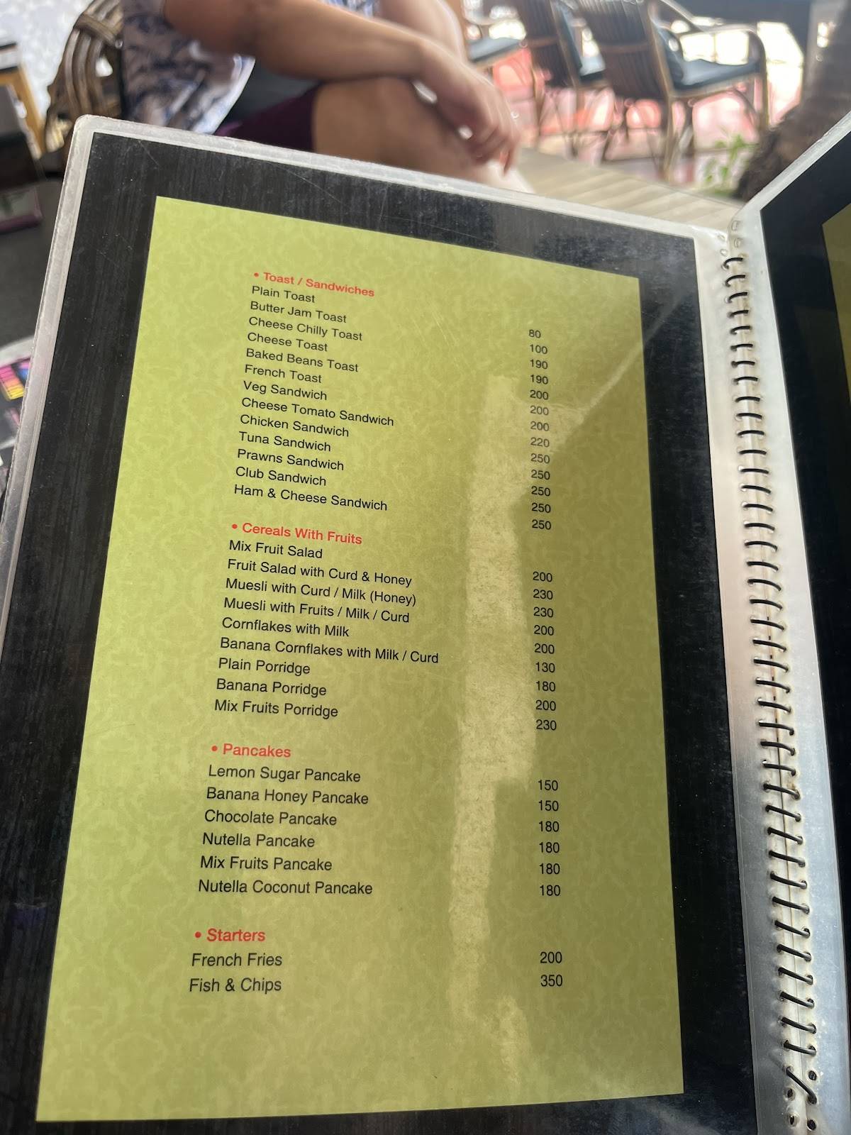 Cafe Silver Star menu