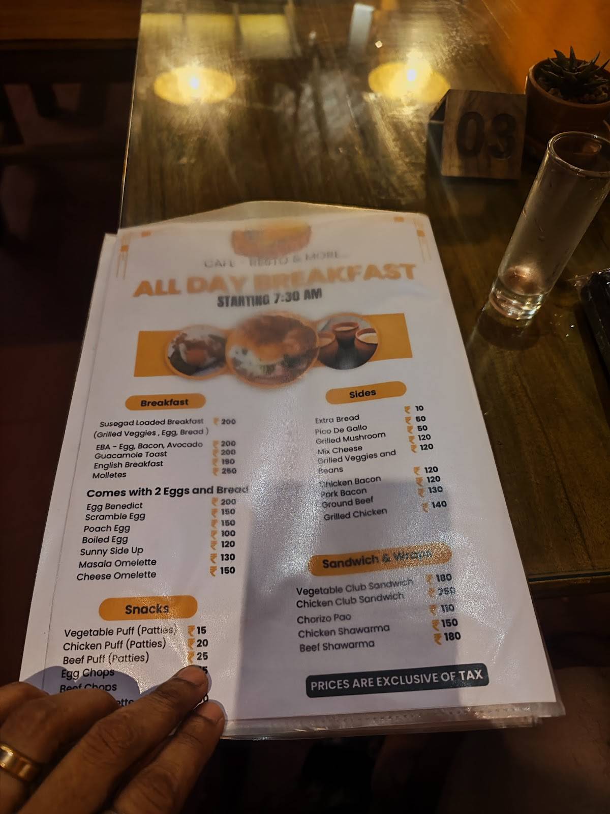 Susegad Siolim menu