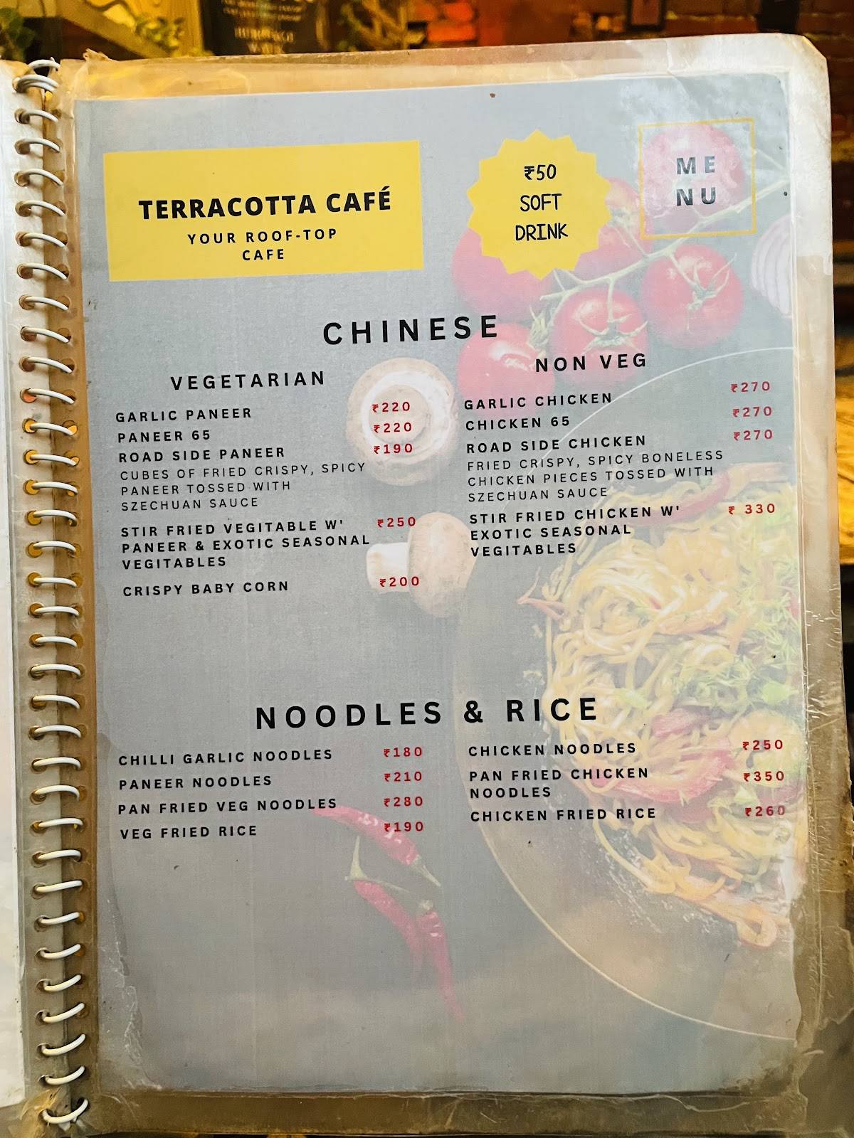 Terracotta Cafe menu