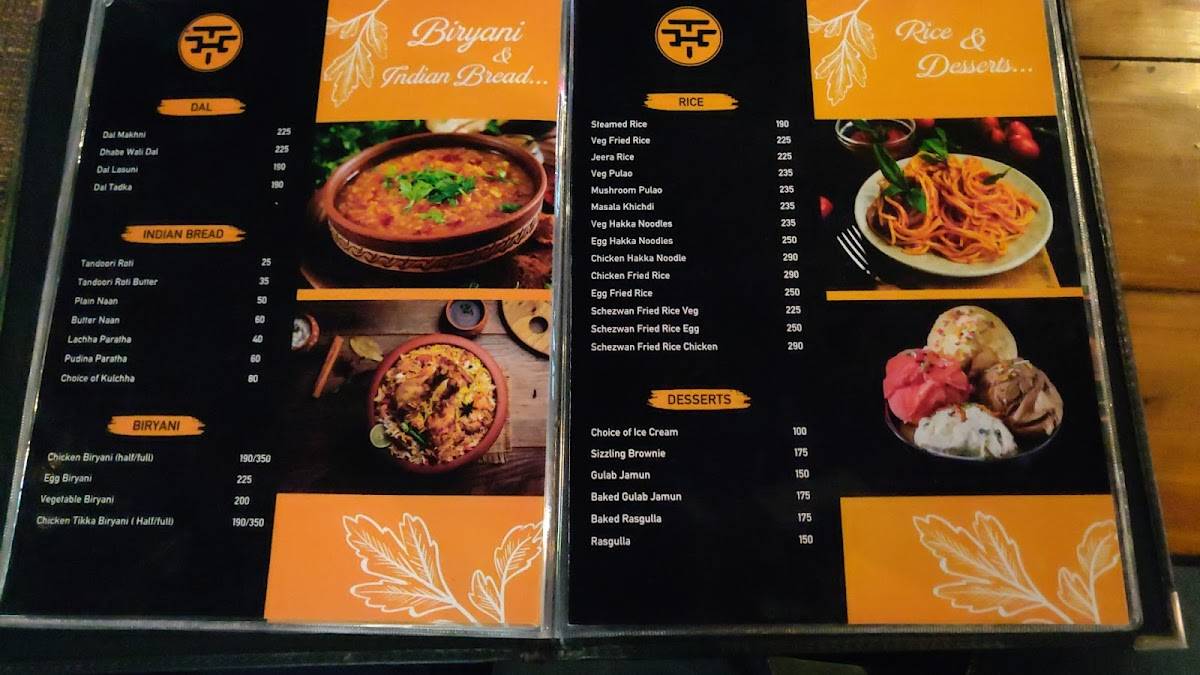 The corner house cafe menu