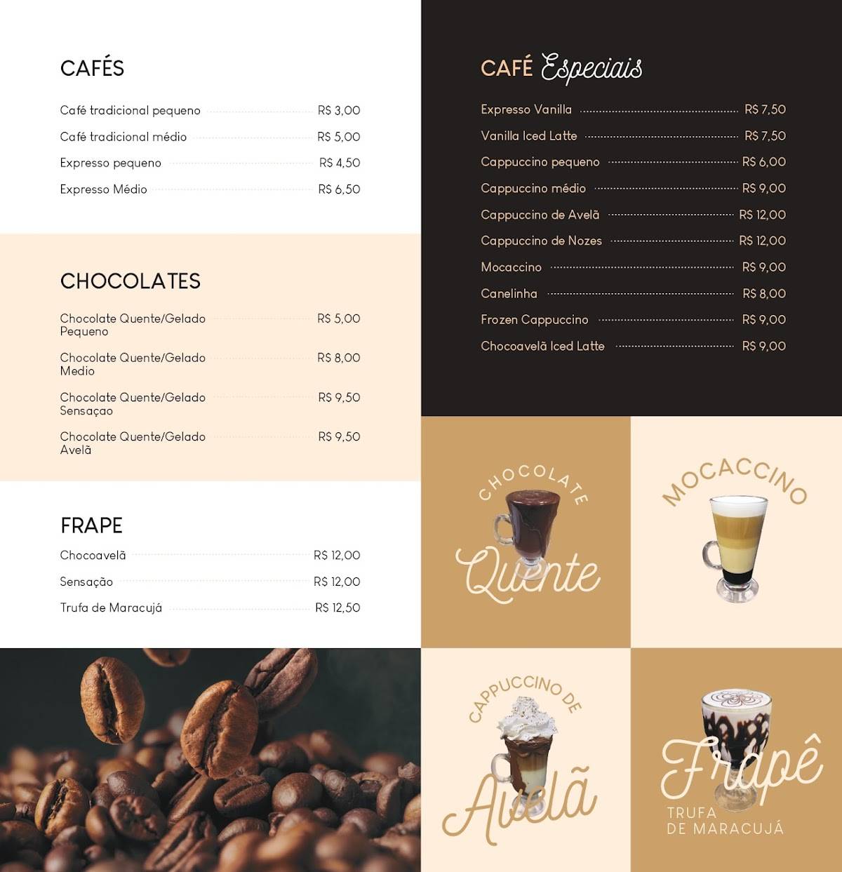 Vinci's Café cardápio