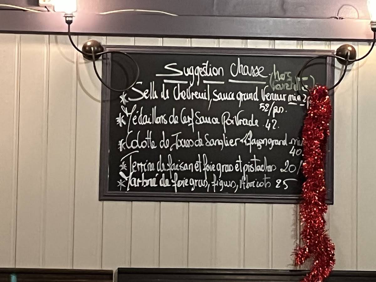 Menu di Café des Sources 