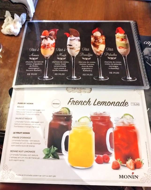 Café du Centre cardápio