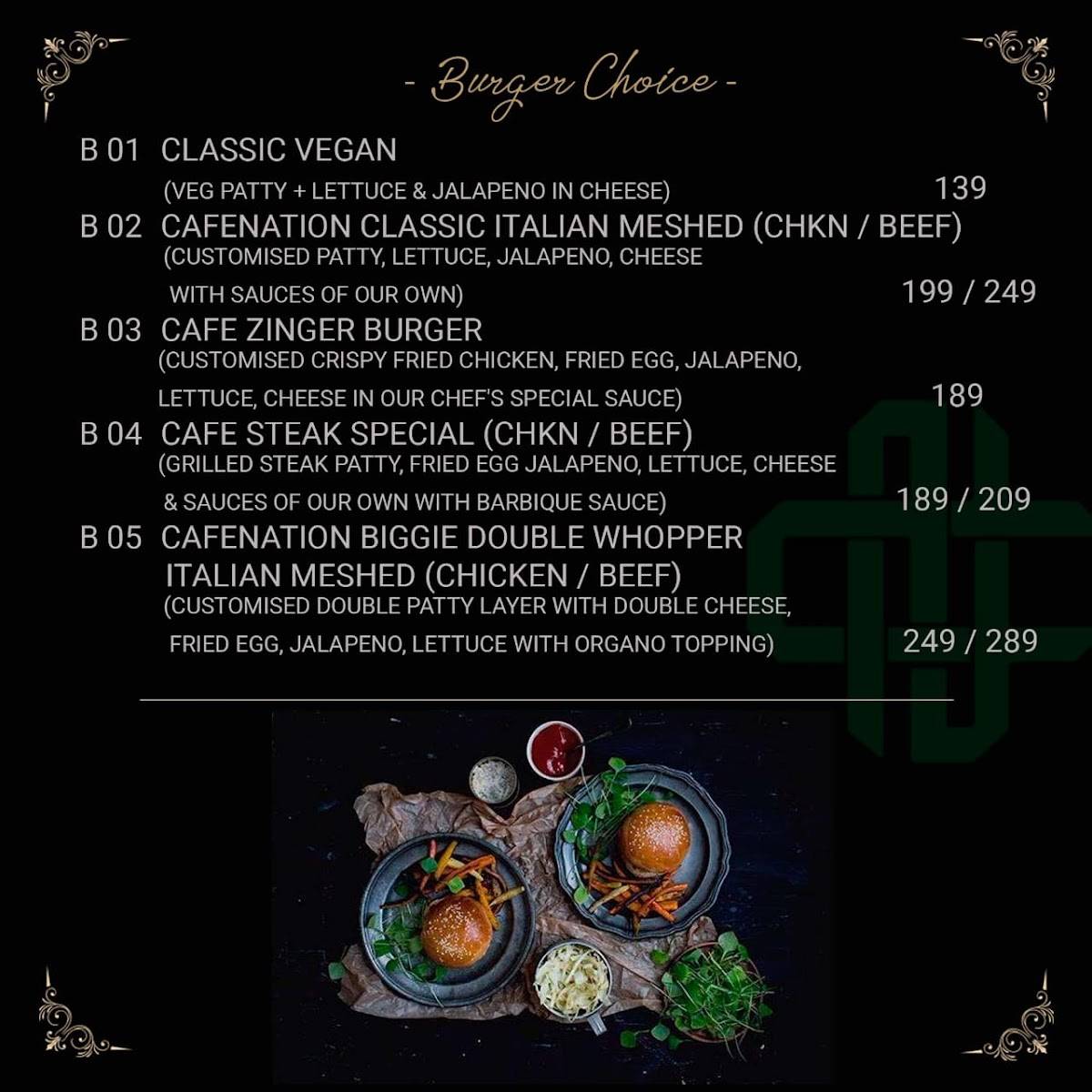 Cafenation menu