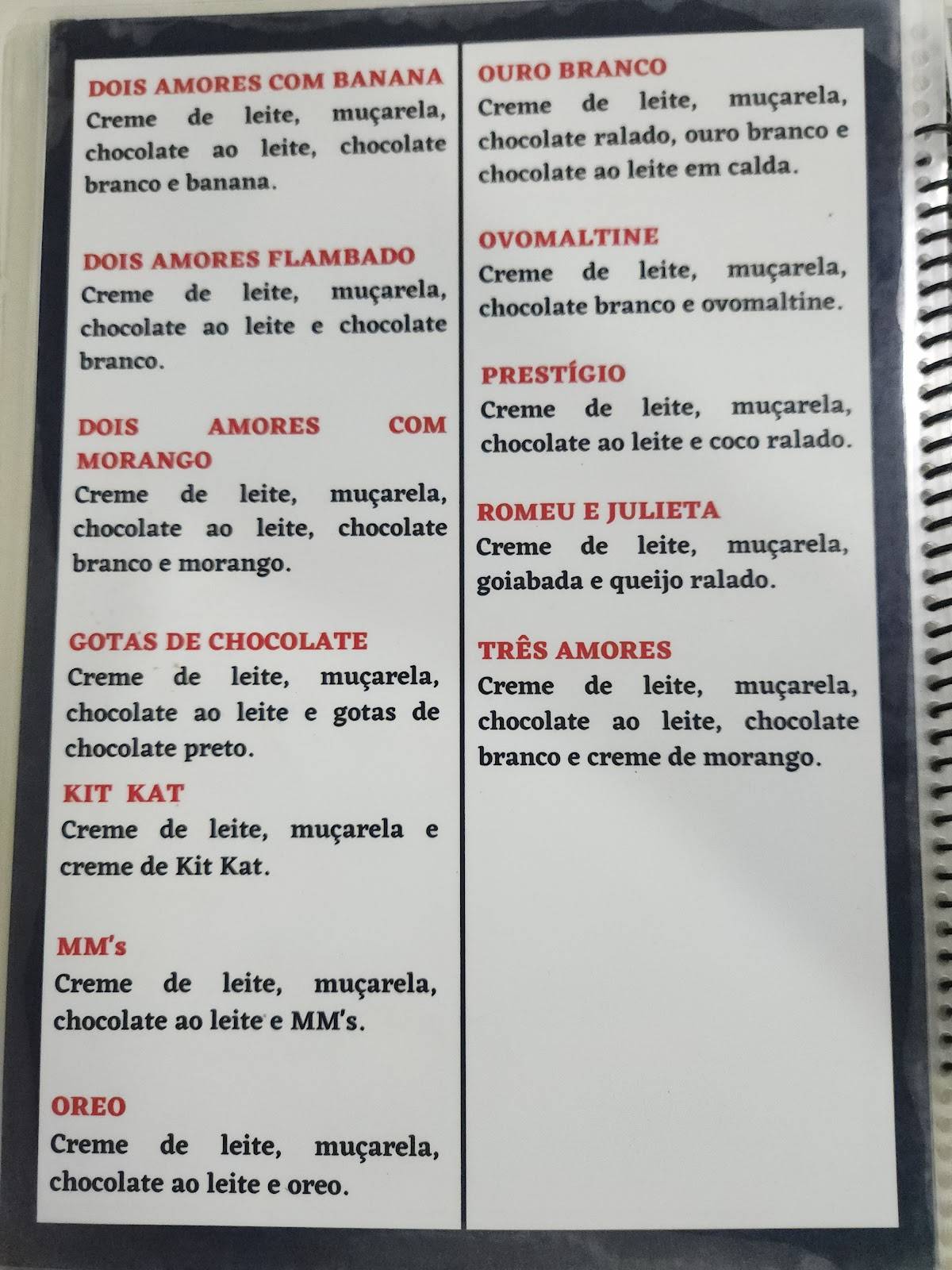 Restaurante e Pizzaria do Galeto cardápio