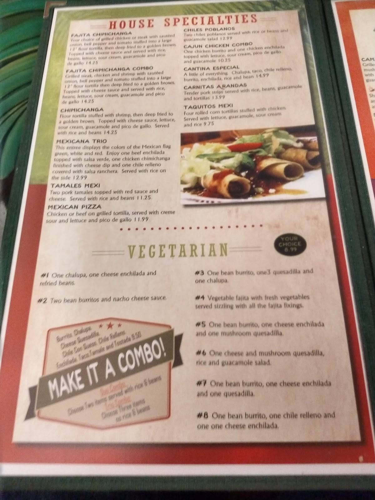 Menu at Cancun Mexican Restaurant & Cantina, Fenton