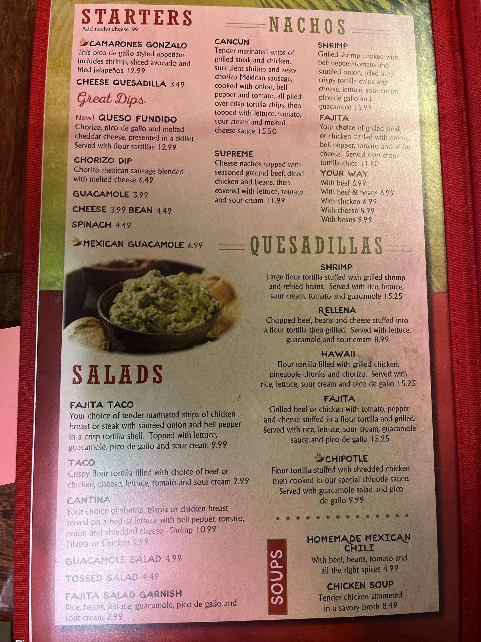 Menu At Cancun Mexican Restaurant & Cantina, Fenton