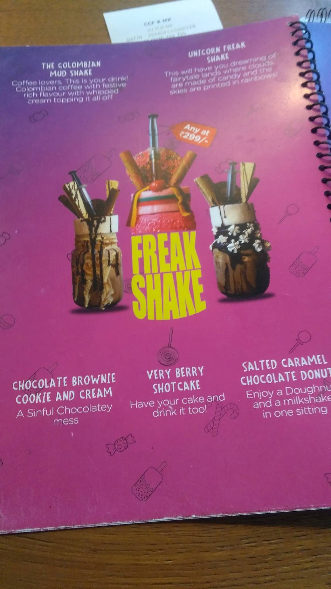 Menu at Candy Cloud Factory, Bengaluru, 172