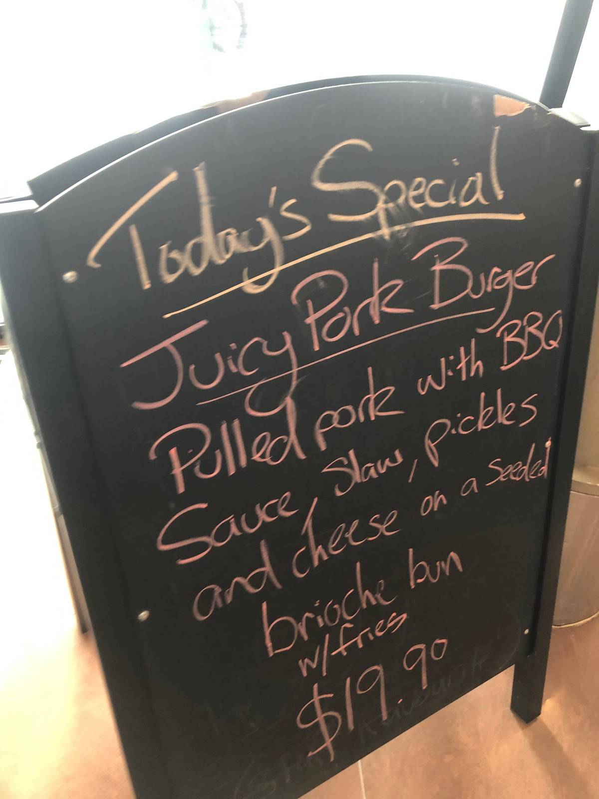 Menu at Beans cafe, Cannon Hill