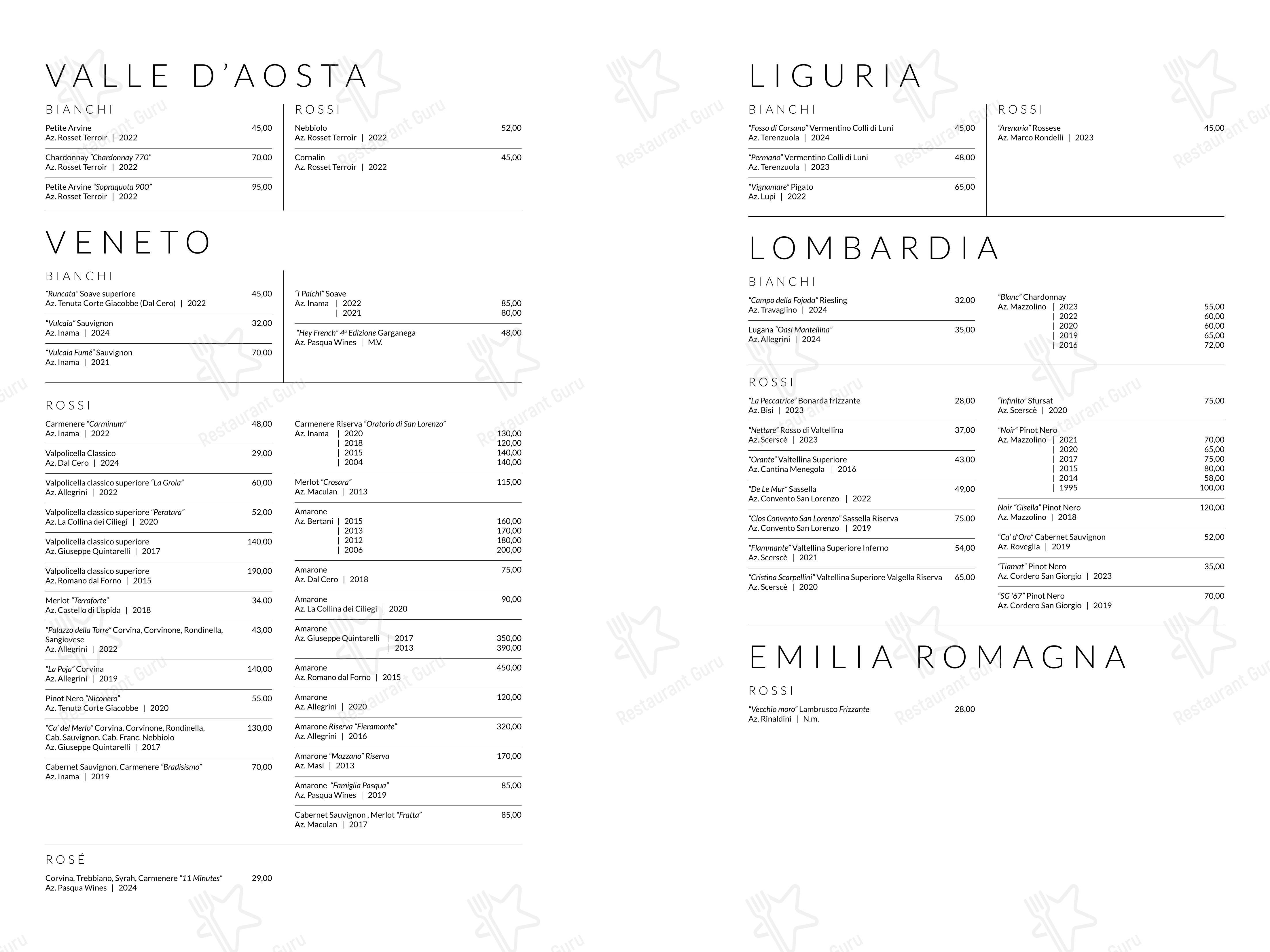 Menu per Cantina Piemontese in Milano