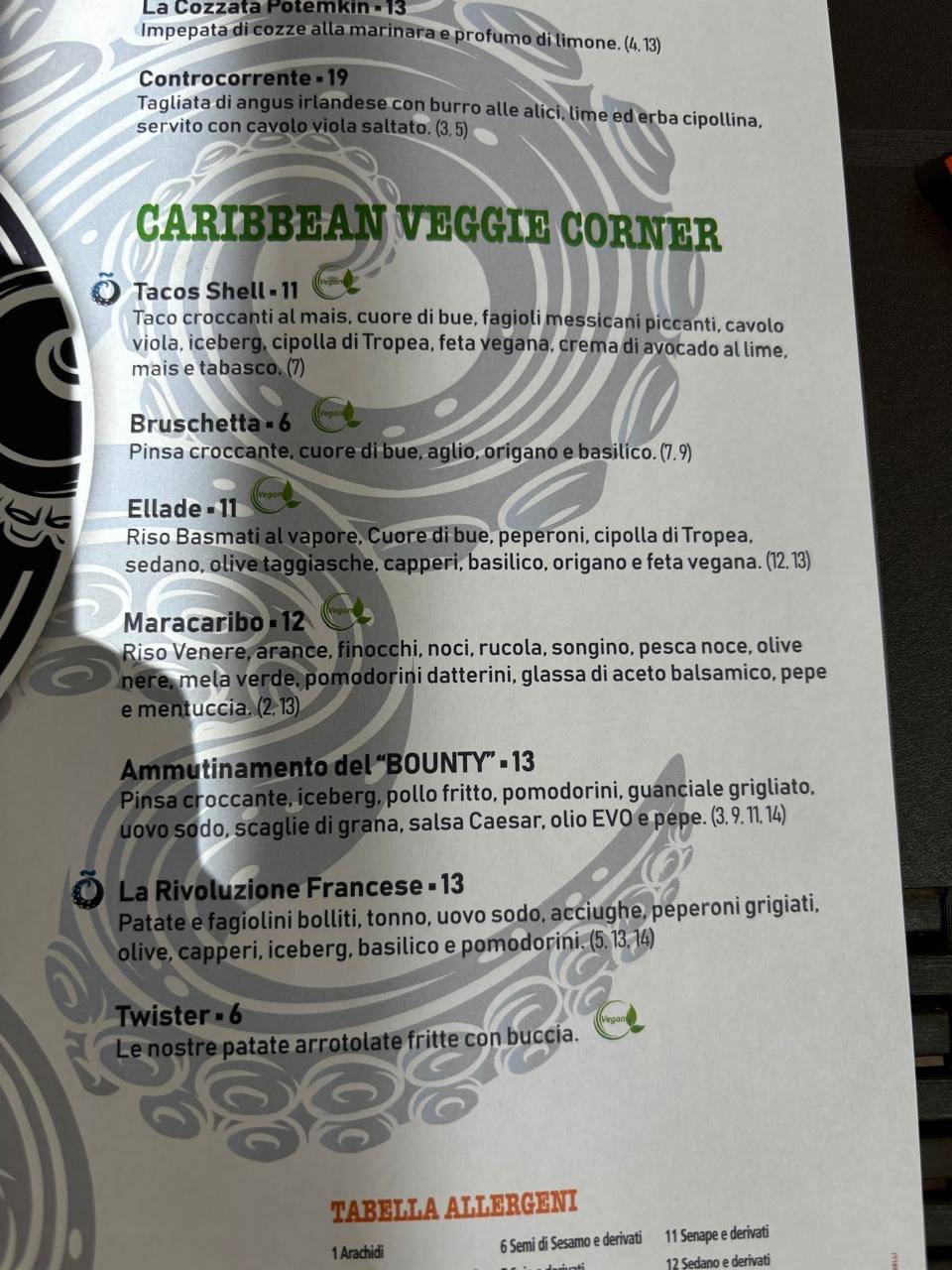 Menu de Caribõ