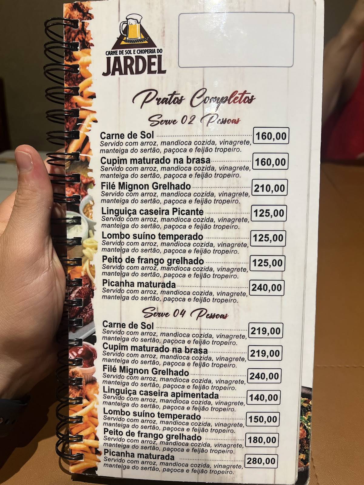 Carne de Sol e Choperia do Jardel cardápio