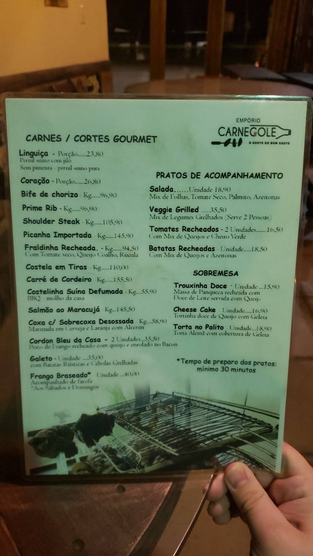 Empório Carnegole cardápio