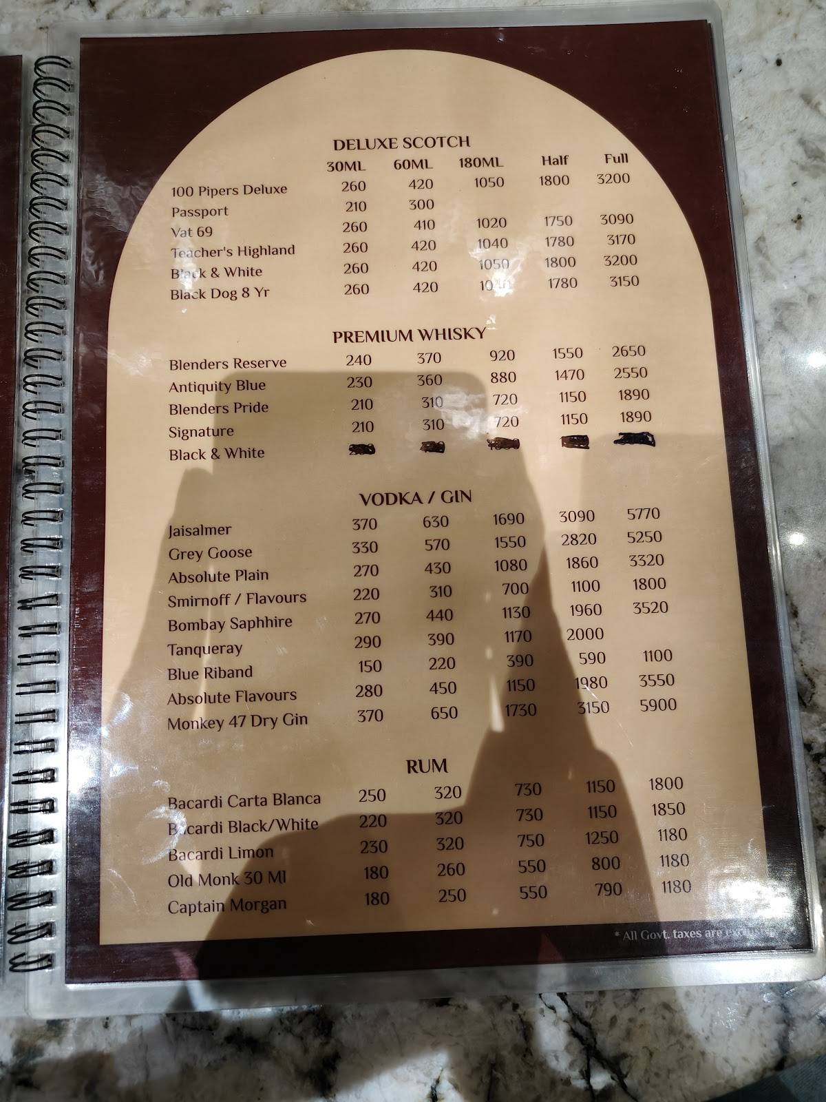 CaroBar - Multicuisine Restaurant Bar Cafe menu