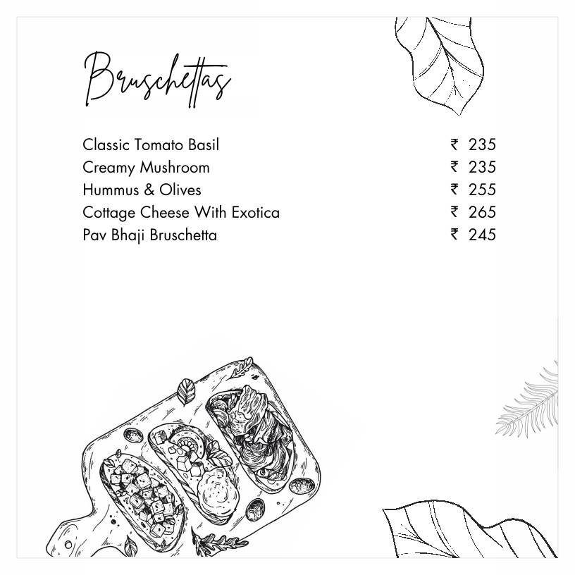 Casa Boho menu