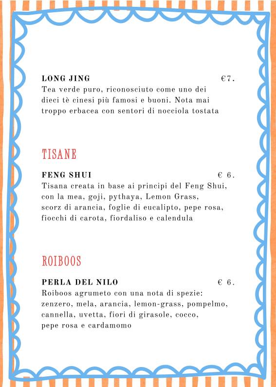 Menu di Casa Vidaschi 