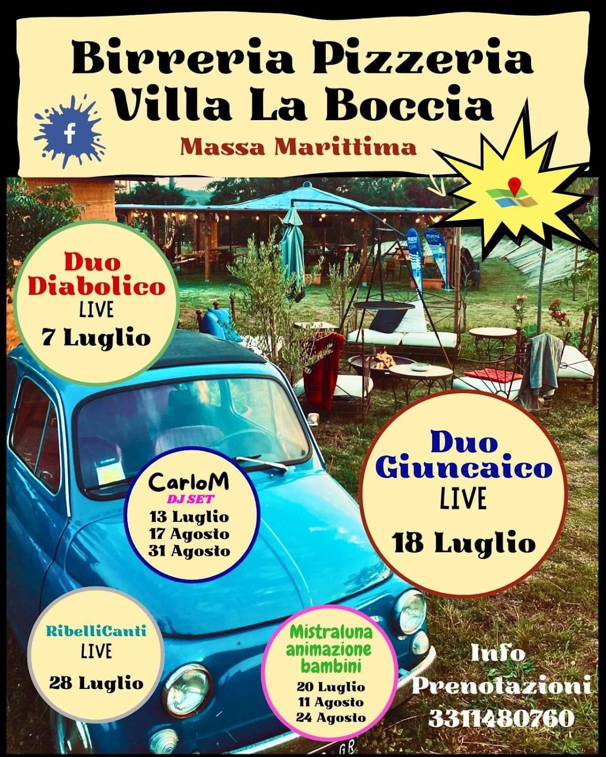 Menu di Casa di cucina Villa la Boccia 