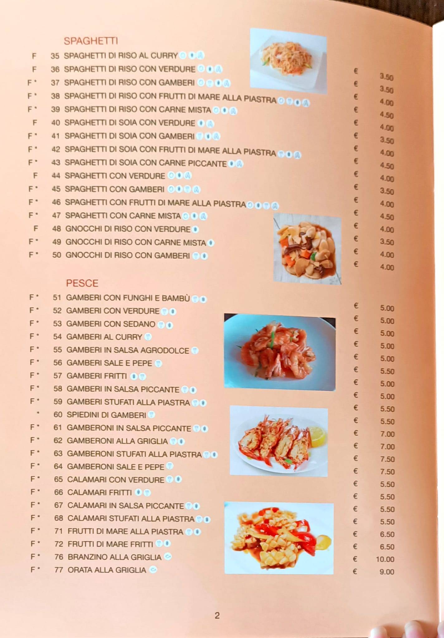 Menu di D'Oriente 