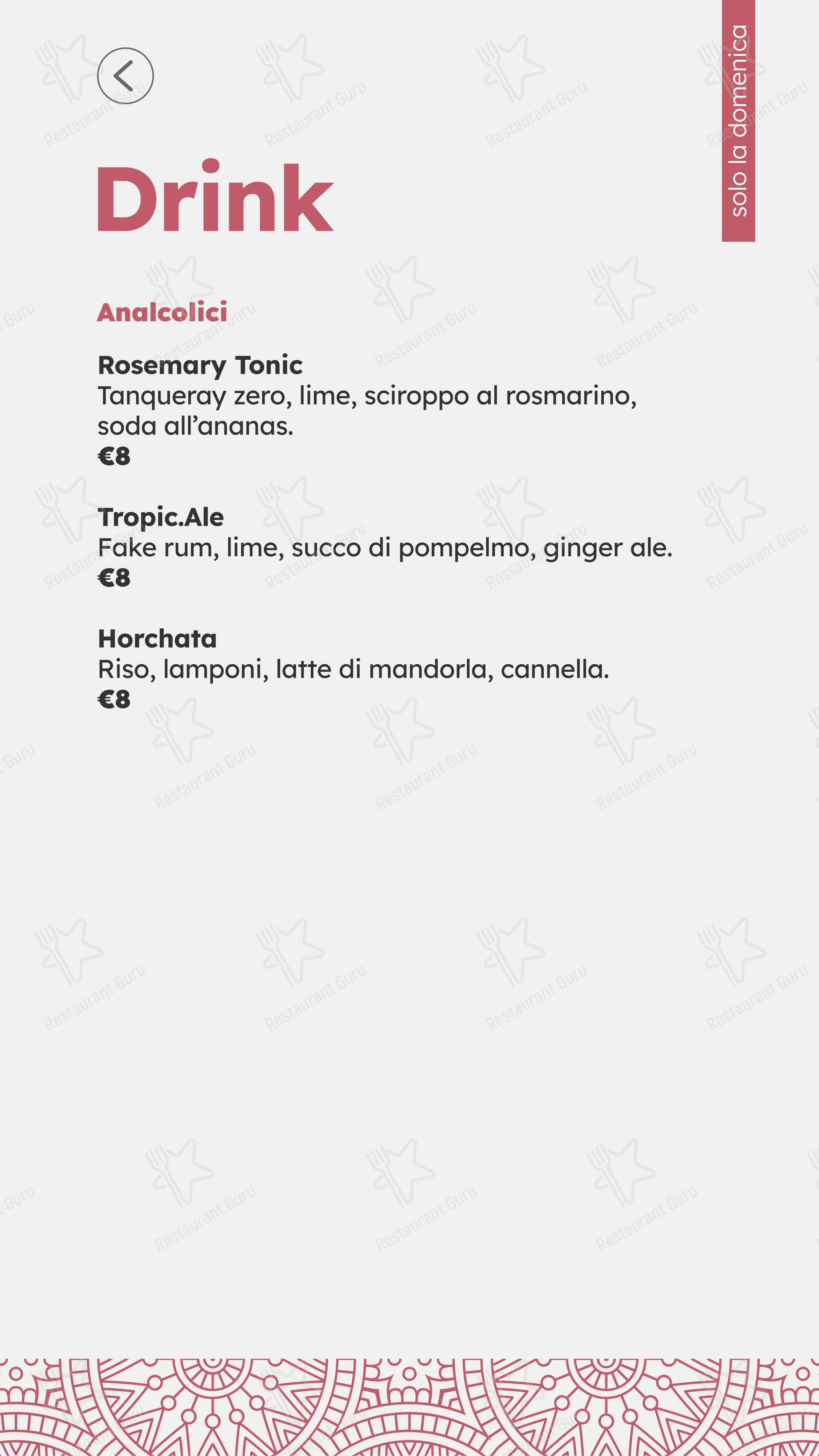 Menu bar pour Castelli in Aria dans Castelfranco Veneto