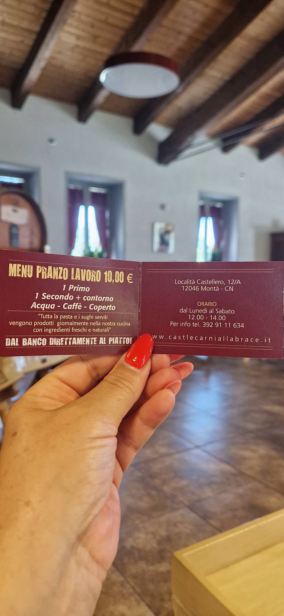 Menu di Ristorante Castle 