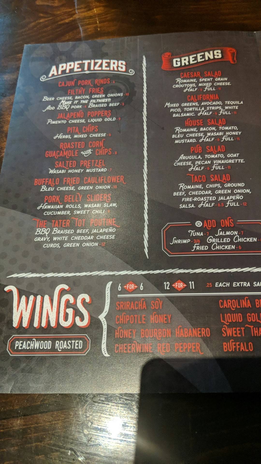 Menu at Catch22 Craft Kitchen & Tap House restaurant, Mount Juliet