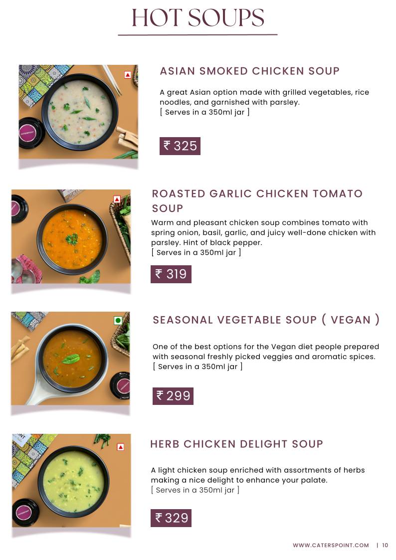 Caterspoint Vasant Kunj menu