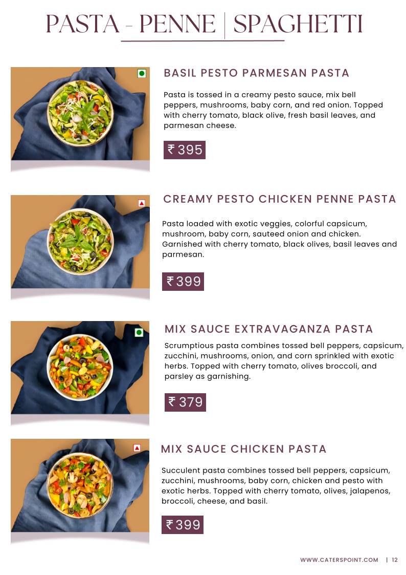 Caterspoint Vasant Kunj menu