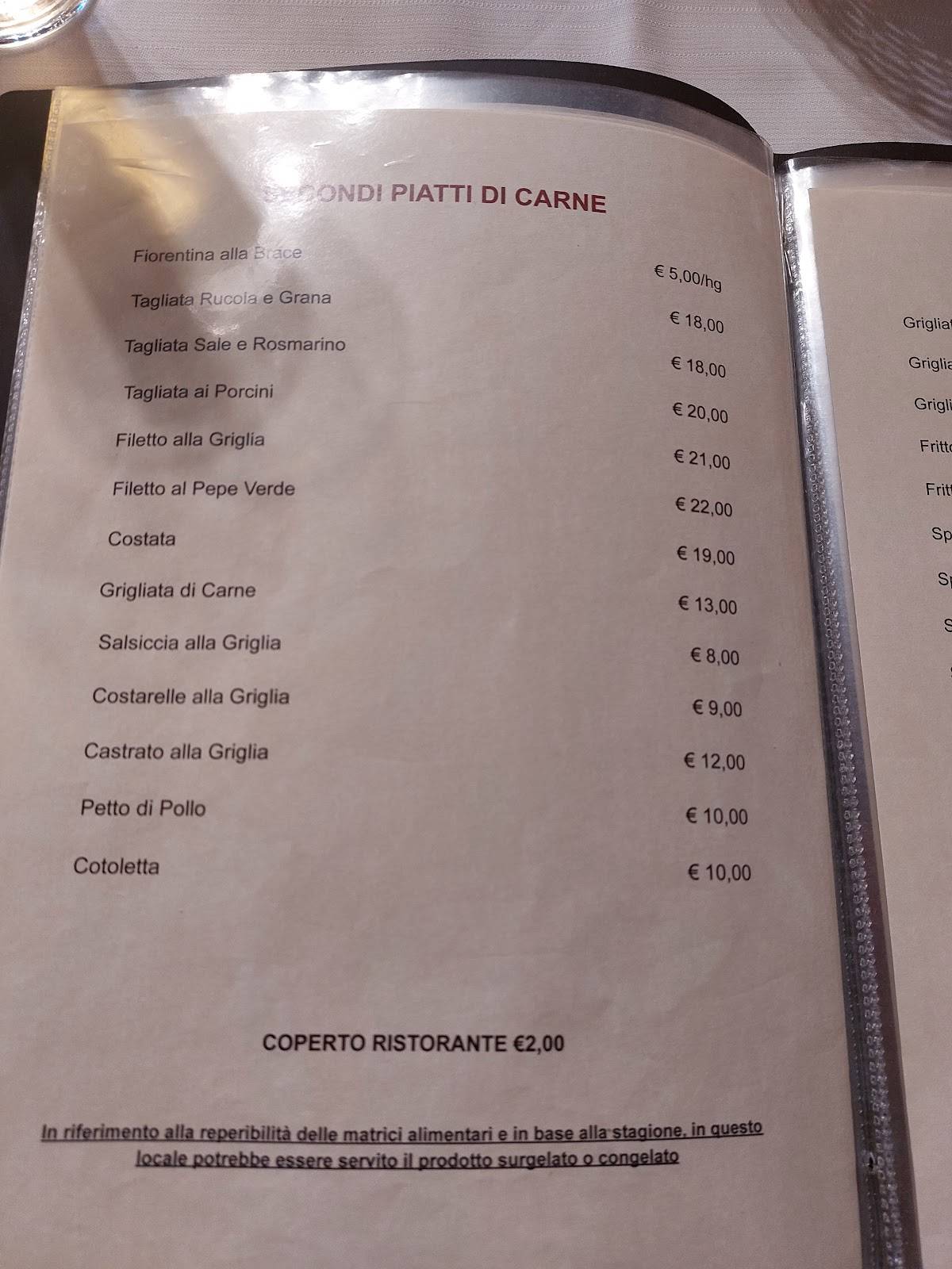 Menu di Osteria La Ghenga 
