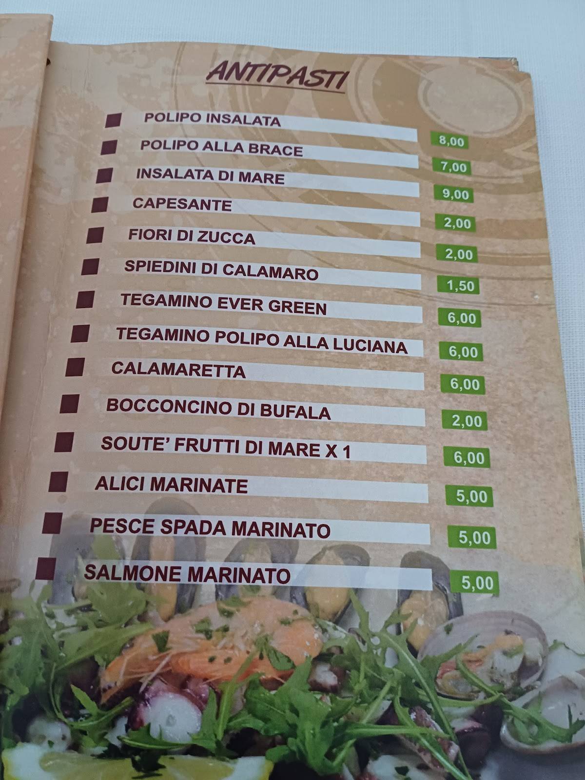 Menu di Ristorante Pizzeria Ever Green 