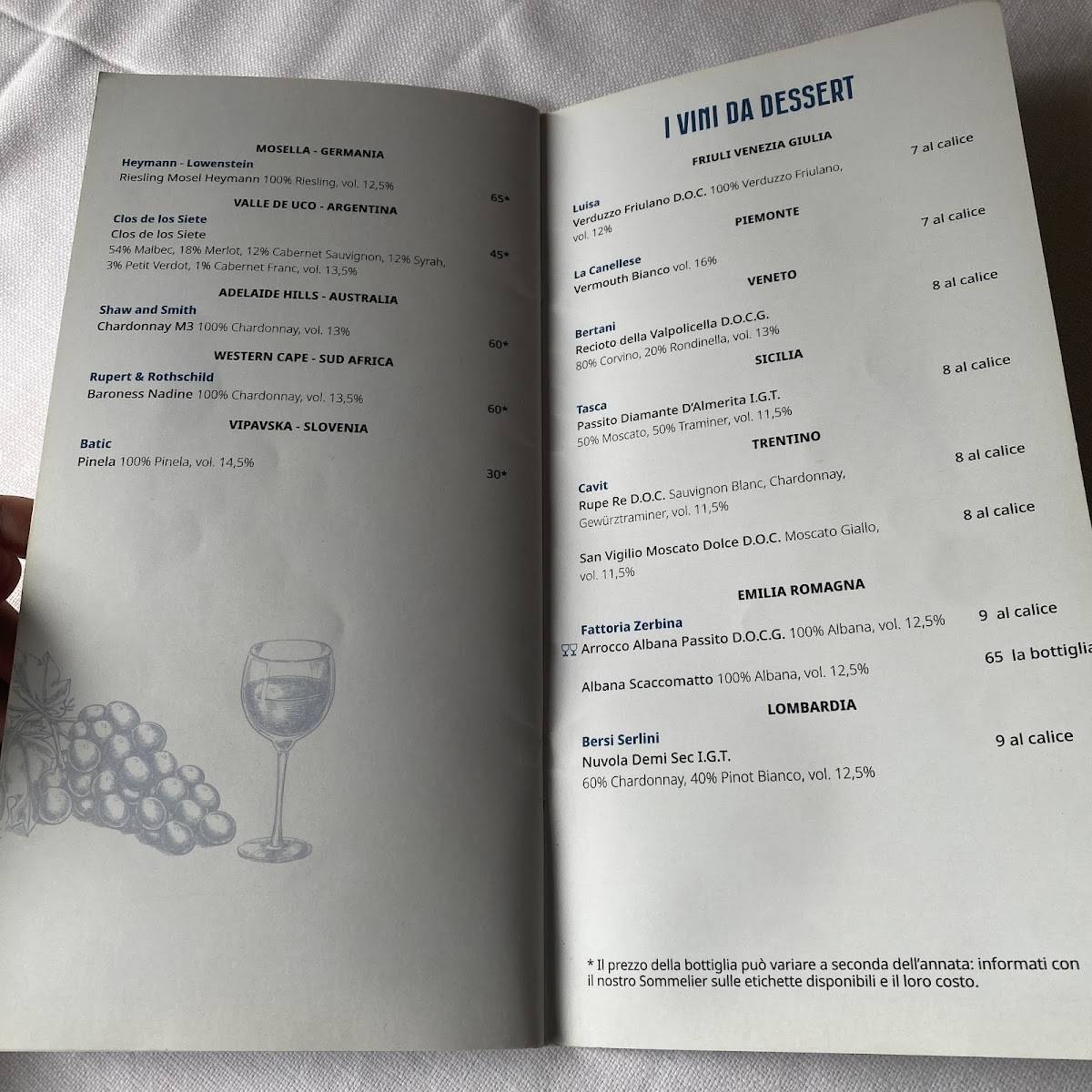 Menu di Al Pirata 