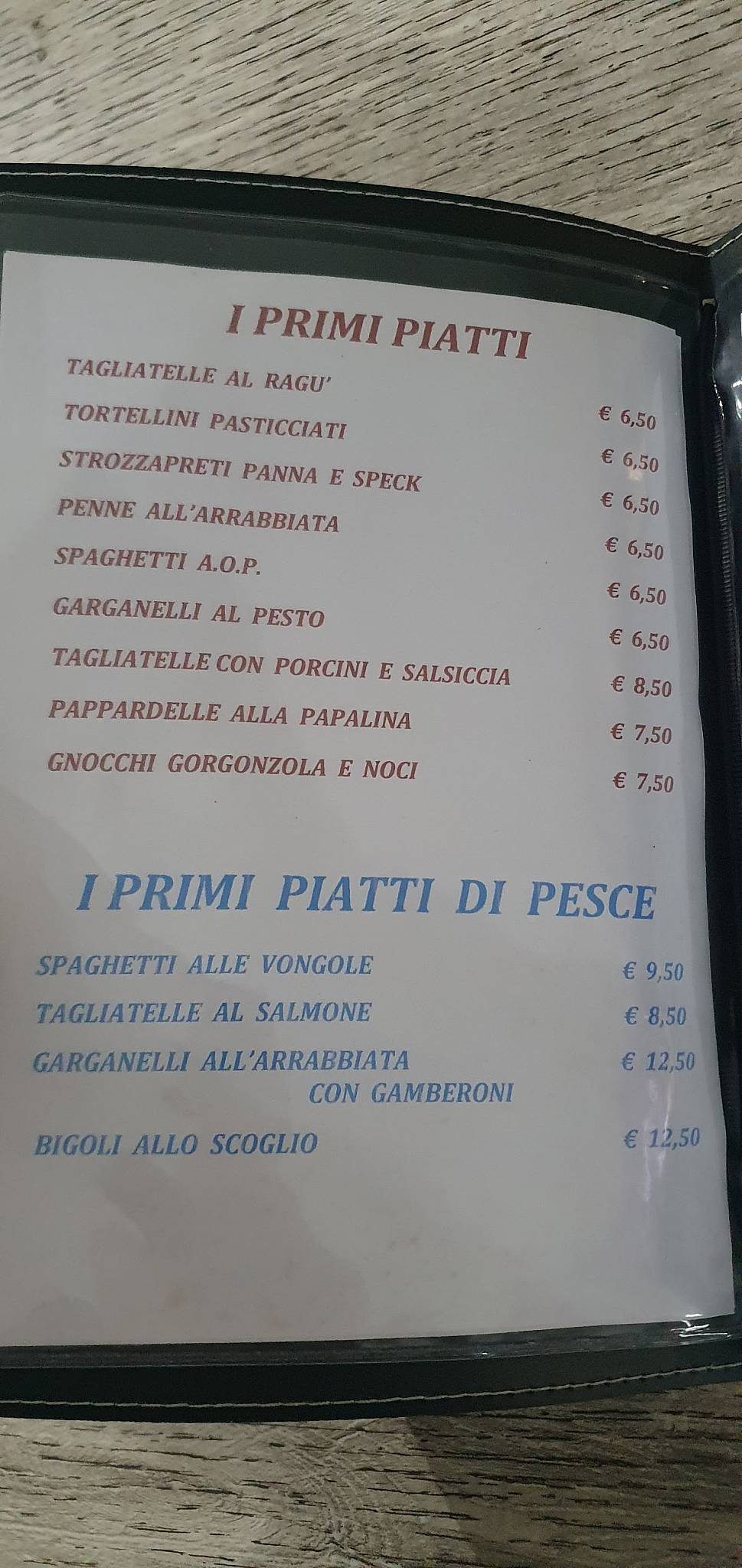 Menu di Eurobar Ristorante 