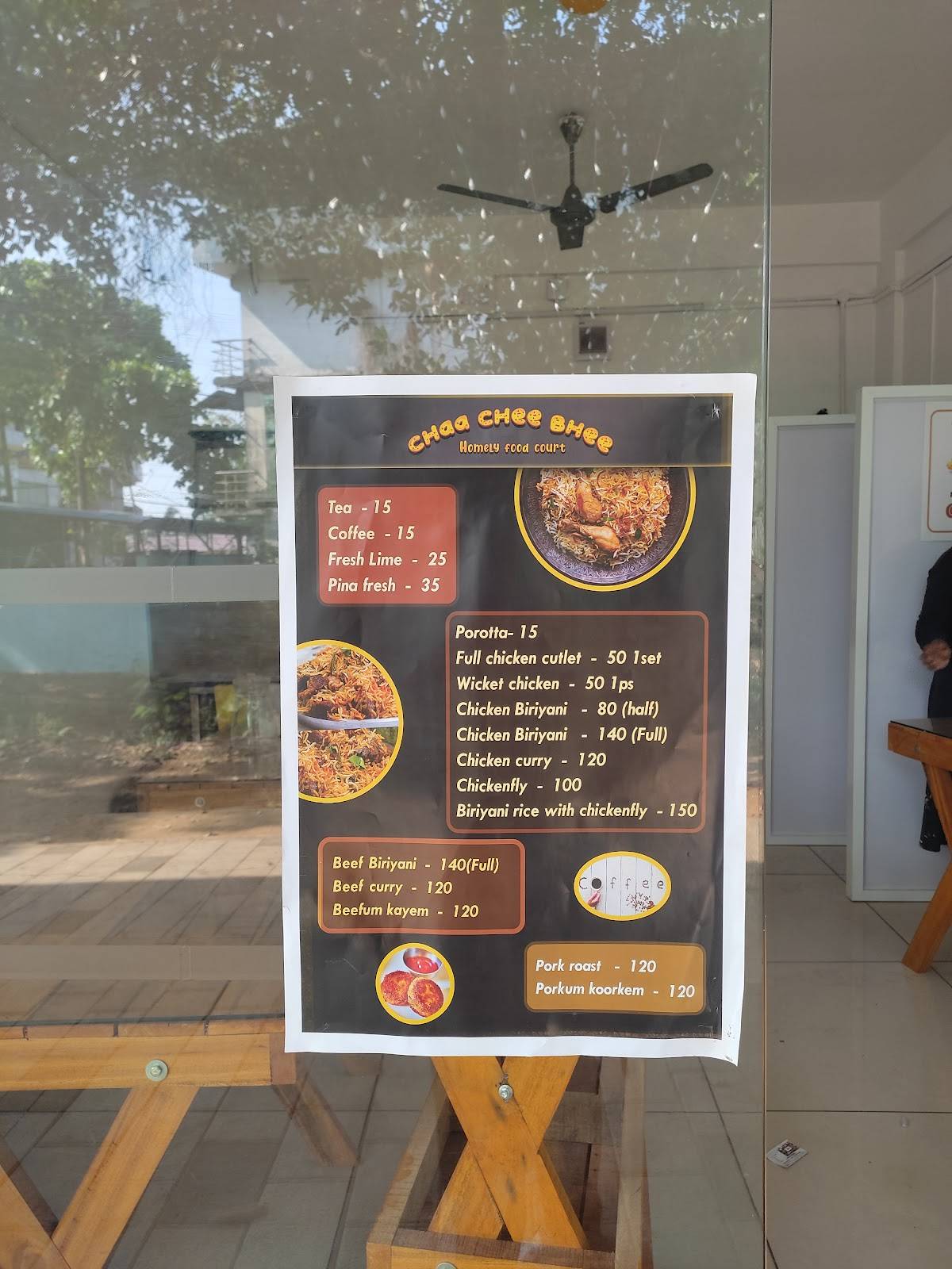 Chaa Chee Bhee Homely Food Court menu