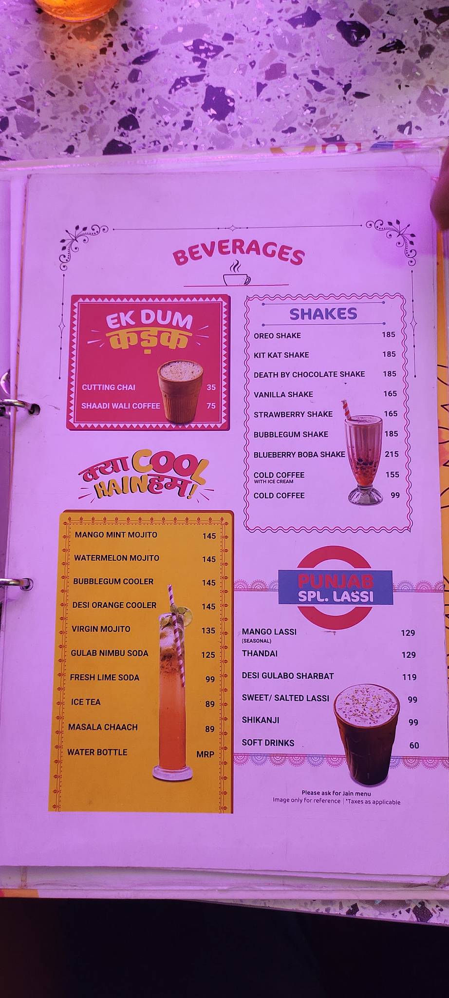 Chaat Ka Chaska menu