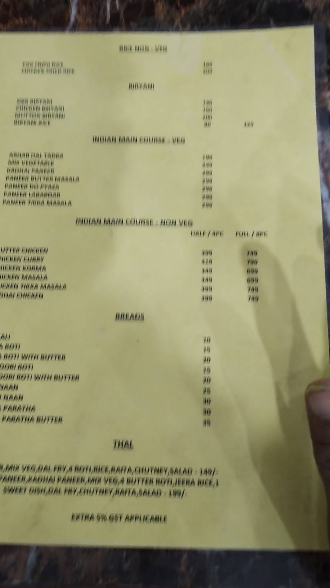 Champaran Meat House menu