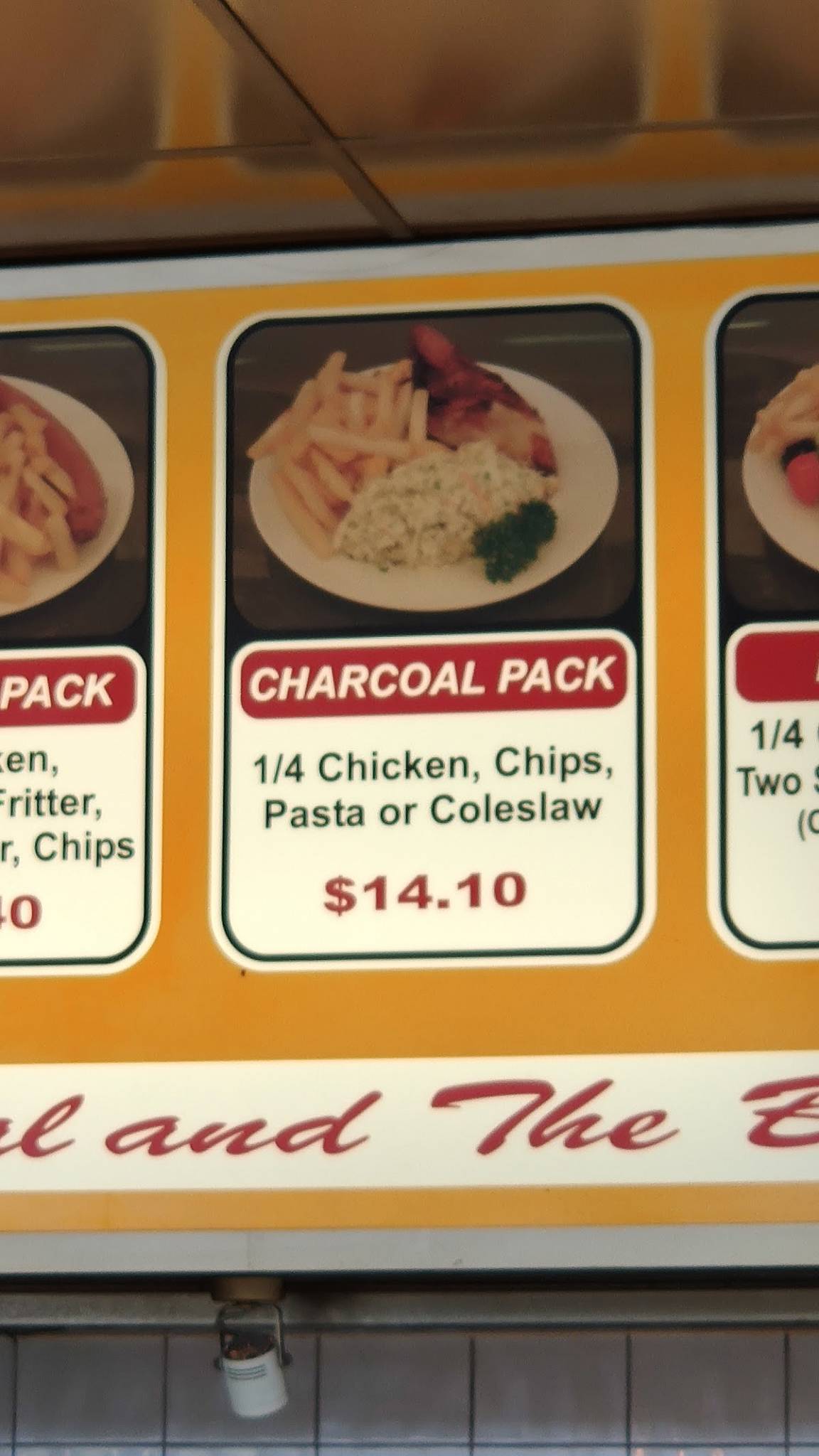 Menu at Charcoal Chicken Devonport fast food, Devonport