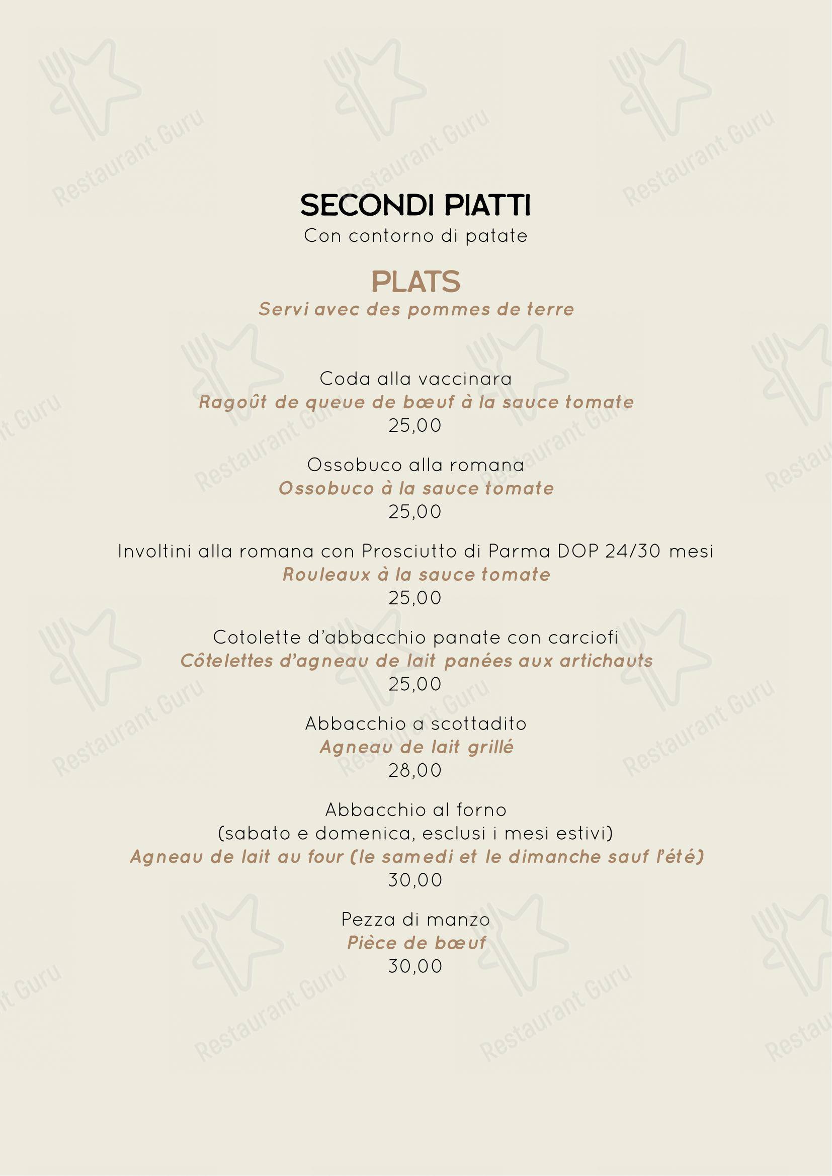 Menu bar per Checco Er Carettiere pub & bar