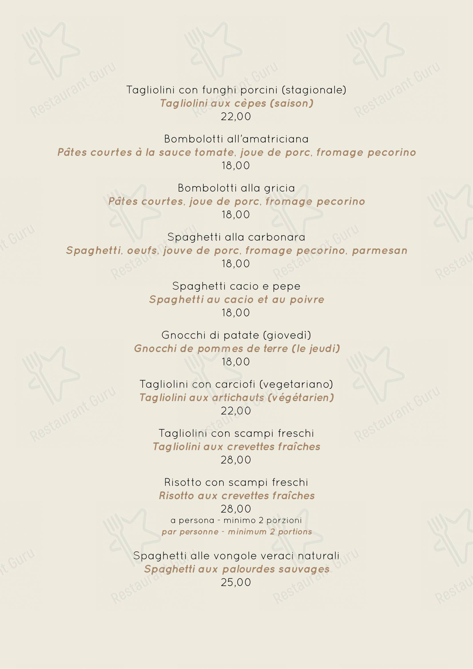 Menu bar per Checco Er Carettiere pub & bar