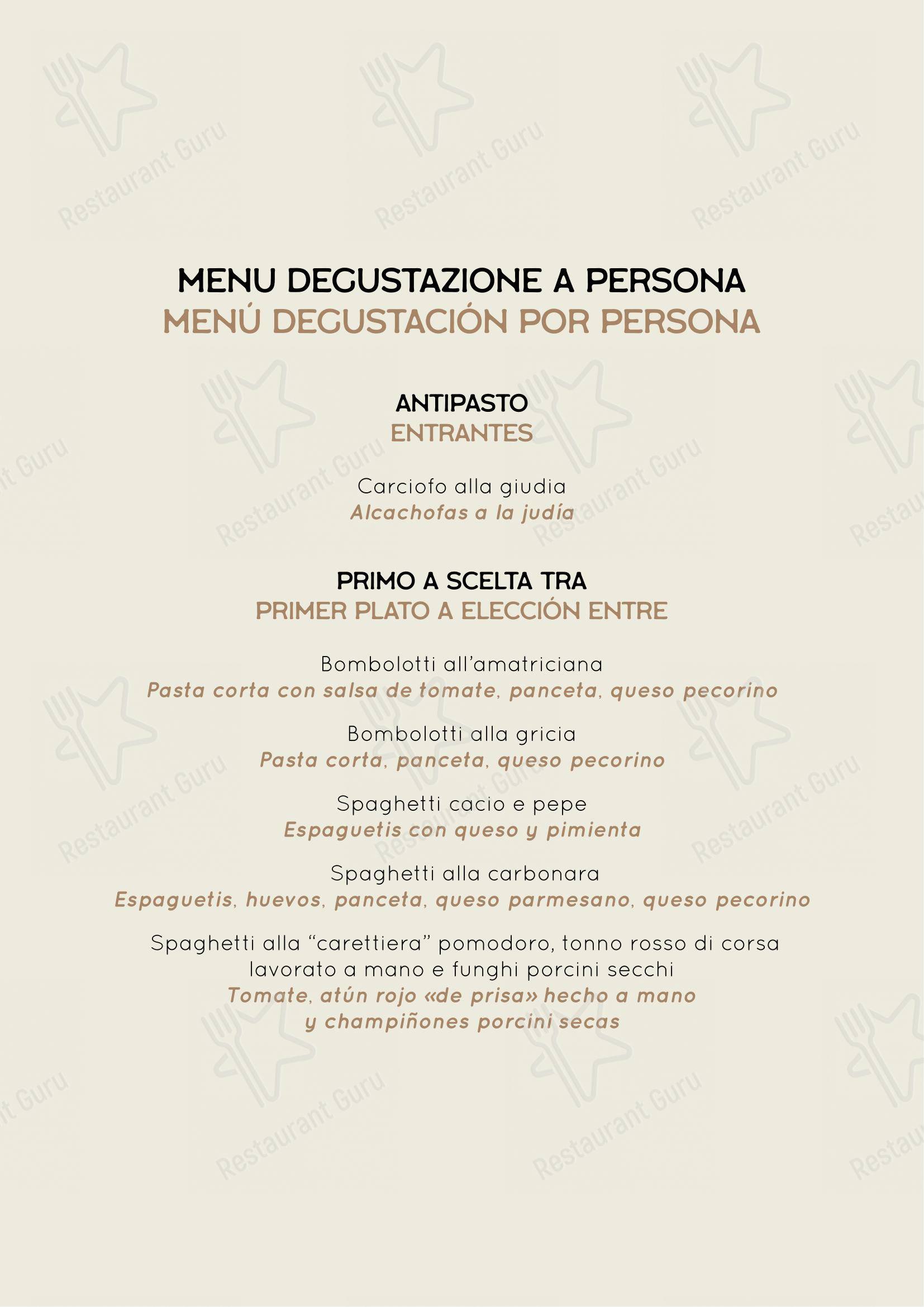 菜单 per Checco Er Carettiere pub & bar