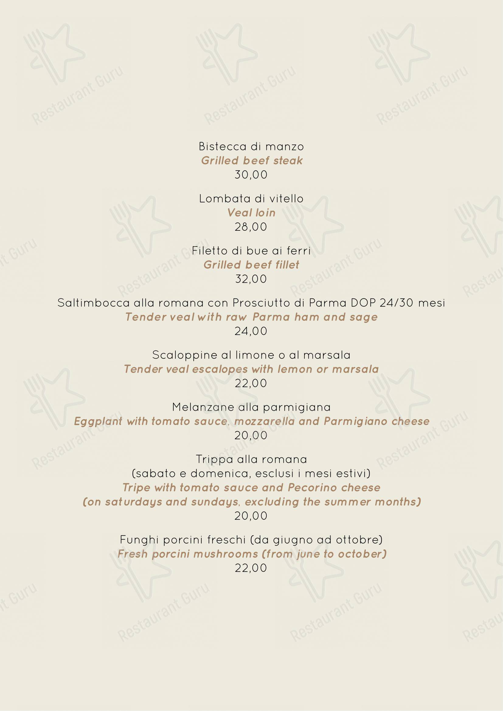 Checco Er Carettiere in Roma - Menu