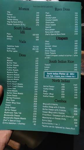 Chef's menu