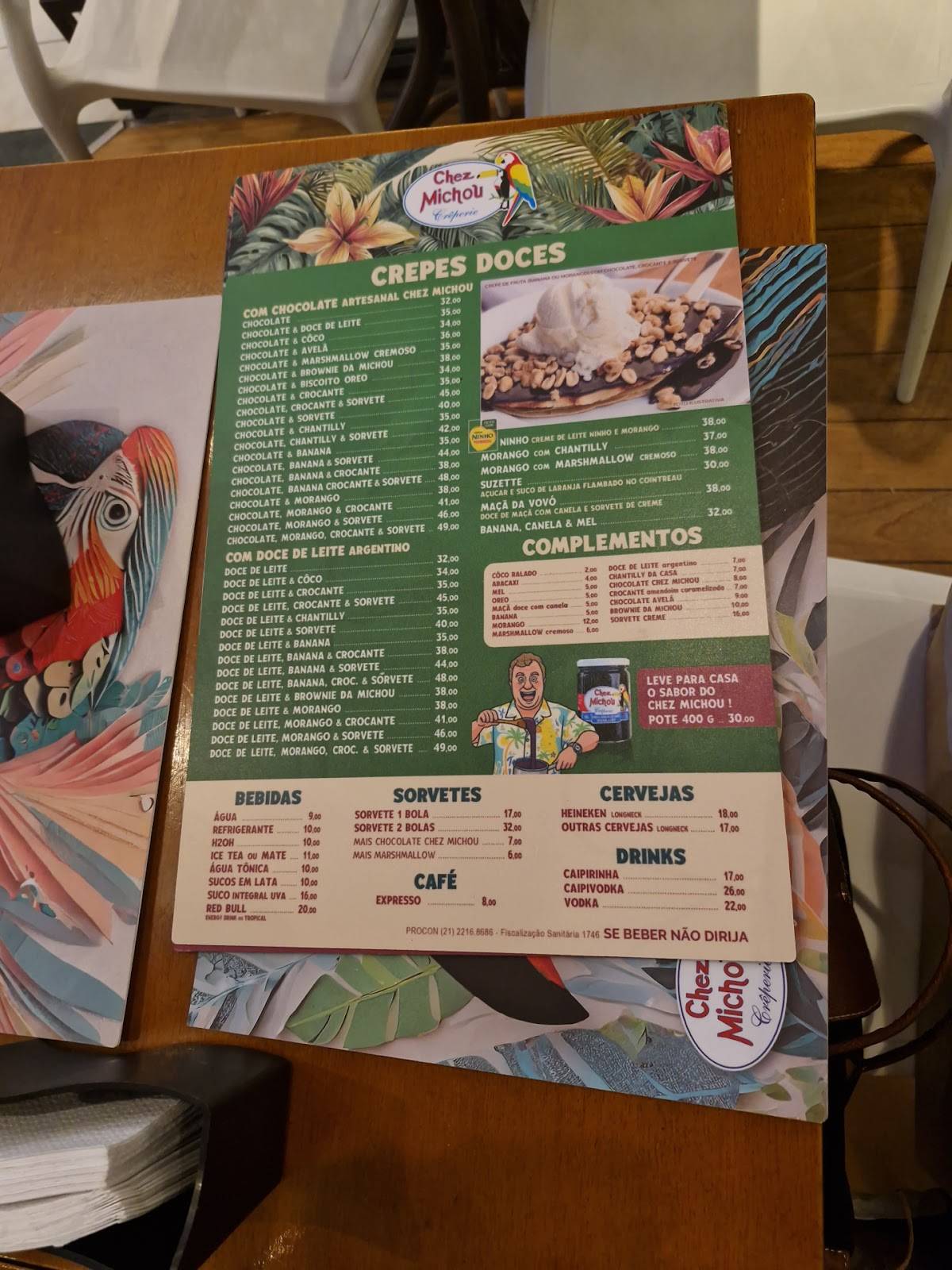 Chez Michou Crêperie cardápio