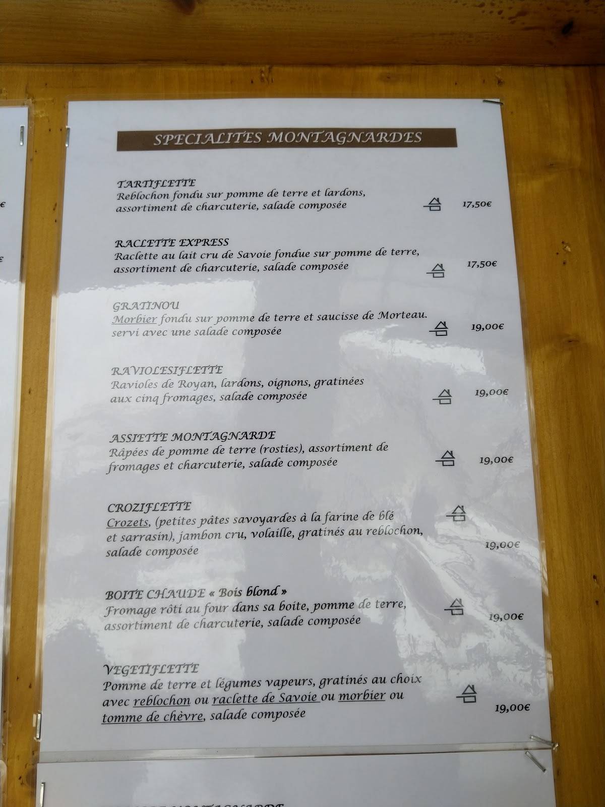 Menu de Chez Natacha et Gael