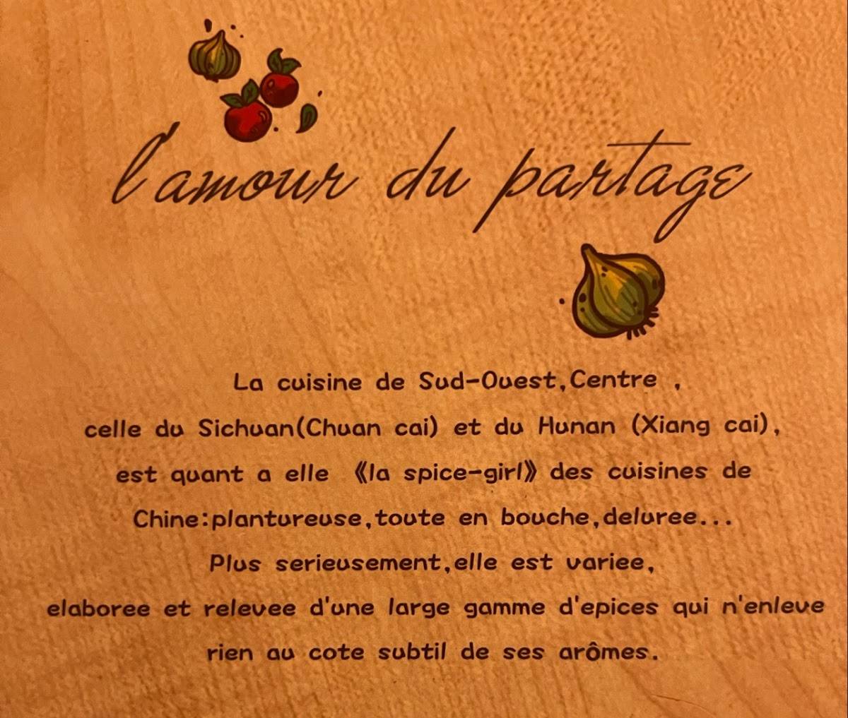 Menu de Chez Riz