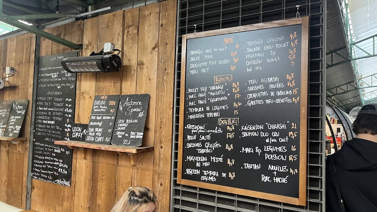 Menu de Chez Taeko