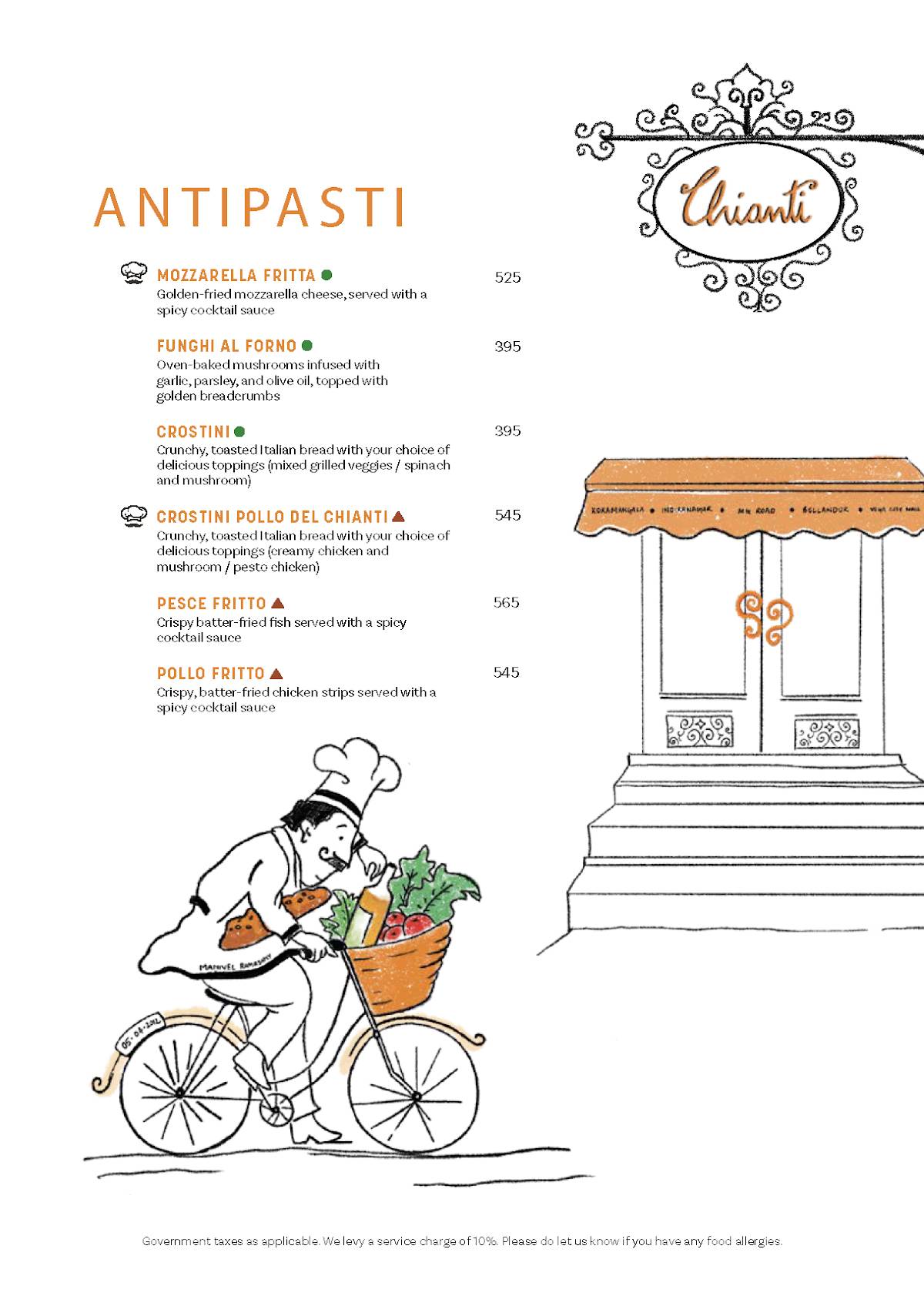 Chianti, Bellandur menu